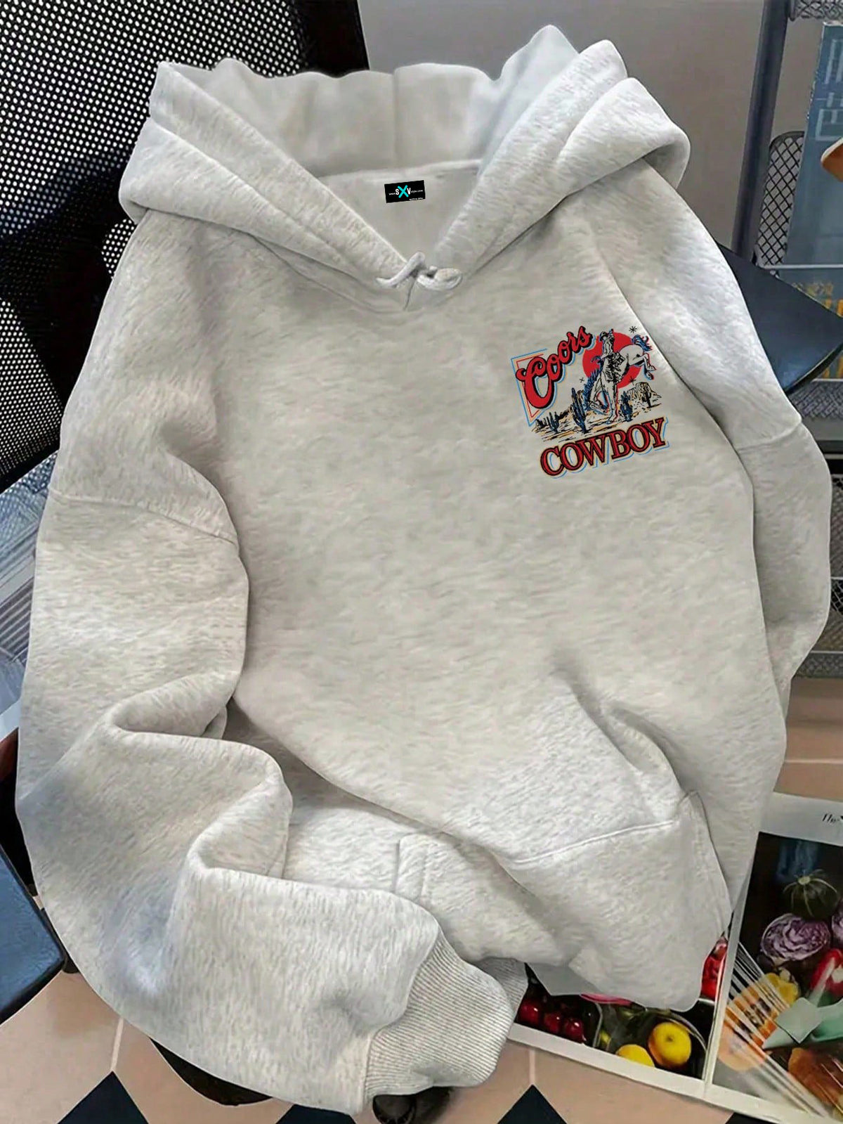 SXV Cowboy Vintage Country Riding Horse Print Sweatshirt Hoodie