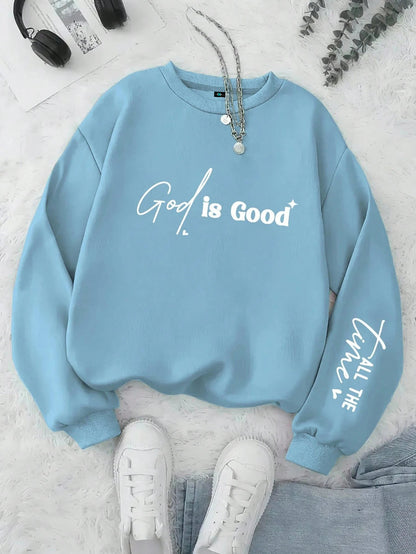SXV Glissea God Is Good' Women's Casual Pullover Sweatshirt