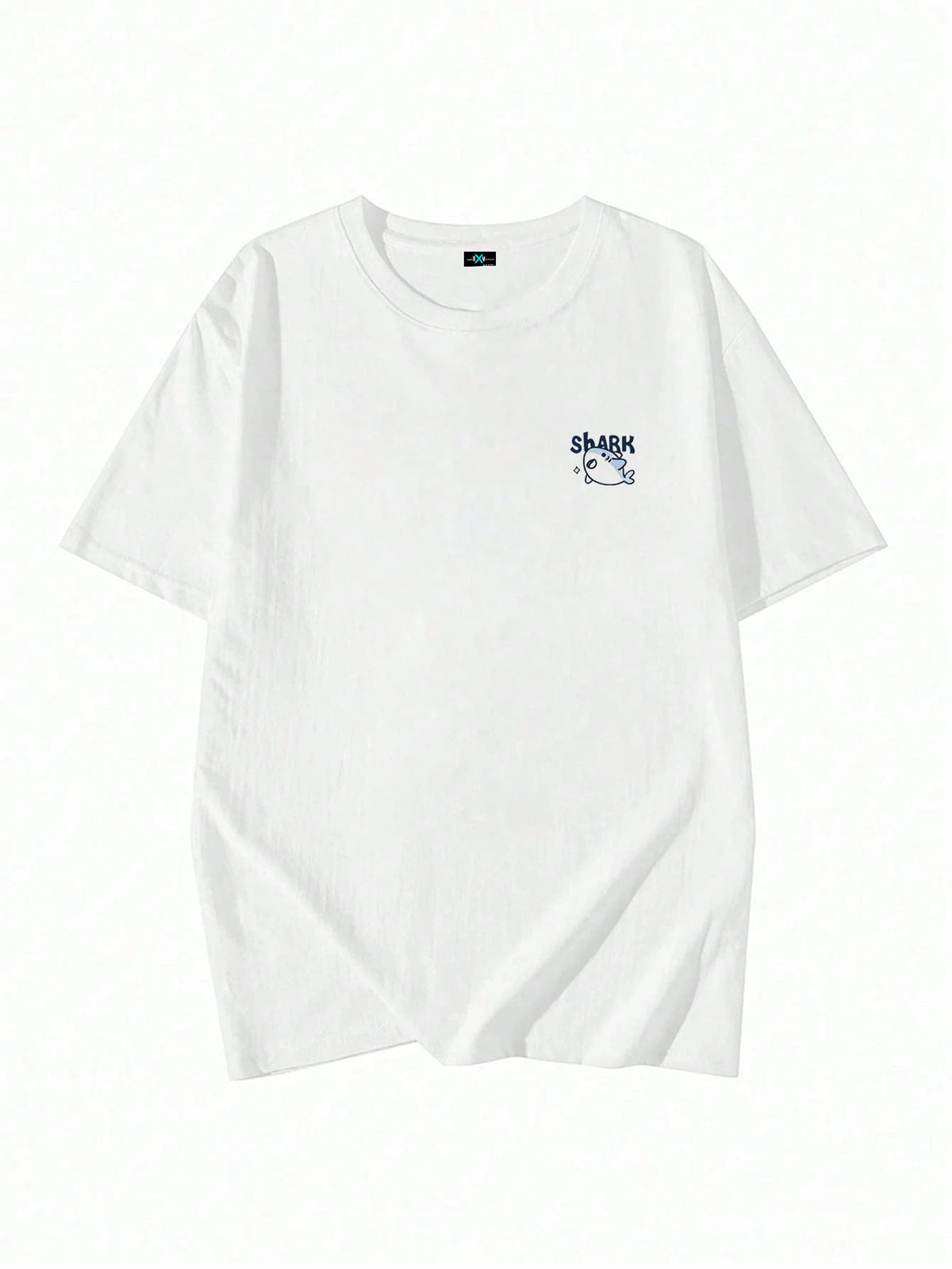SXV Summer Cotton, Round Neck, Loose Fit, Versatile, Simple, English Print Short-Sleeve T-shirt