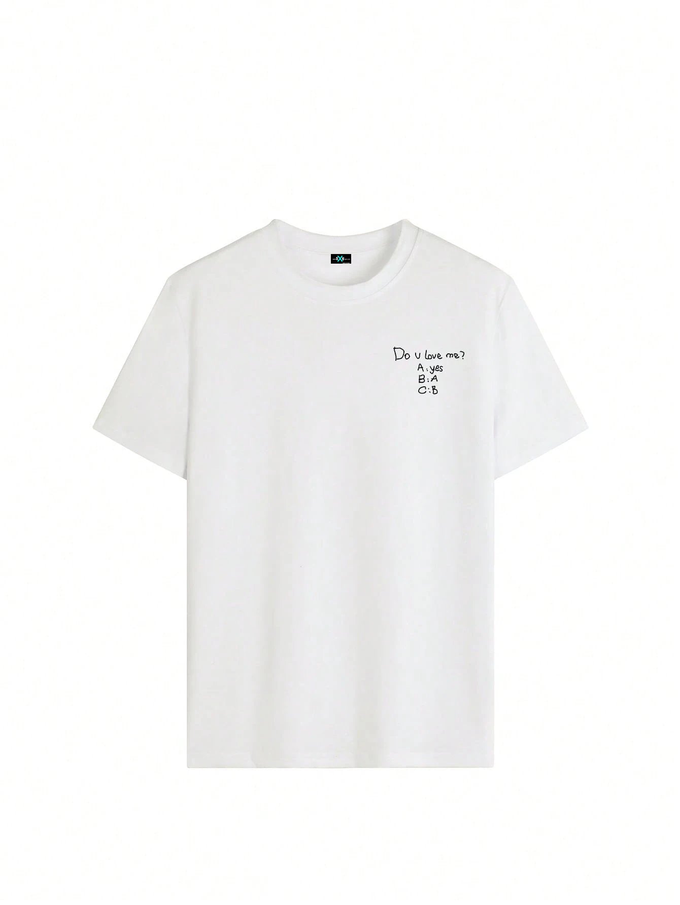SXV DO YOU LOVE MELadies' Spring And Summer New Letter Daily Casual Round Neck Short Sleeved T-Shirt