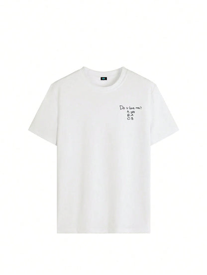 SXV DO YOU LOVE MELadies' Spring And Summer New Letter Daily Casual Round Neck Short Sleeved T-Shirt