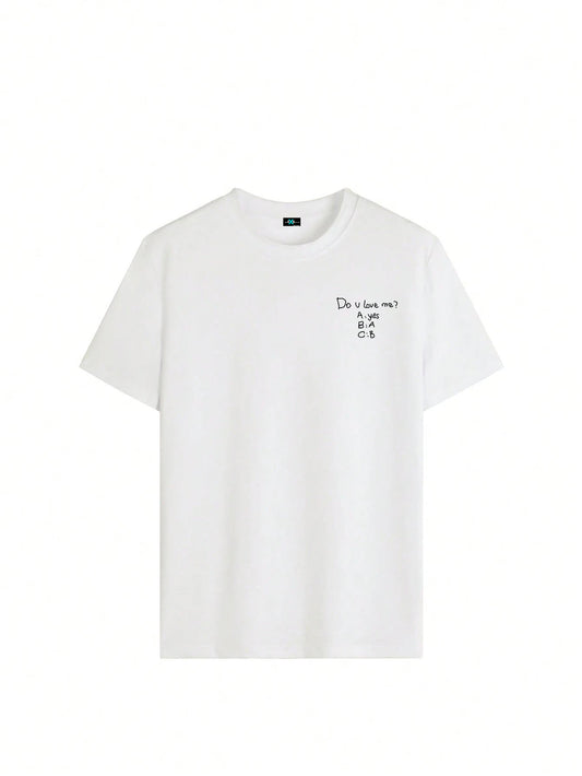 SXV DO YOU LOVE MELadies' Spring And Summer New Letter Daily Casual Round Neck Short Sleeved T-Shirt