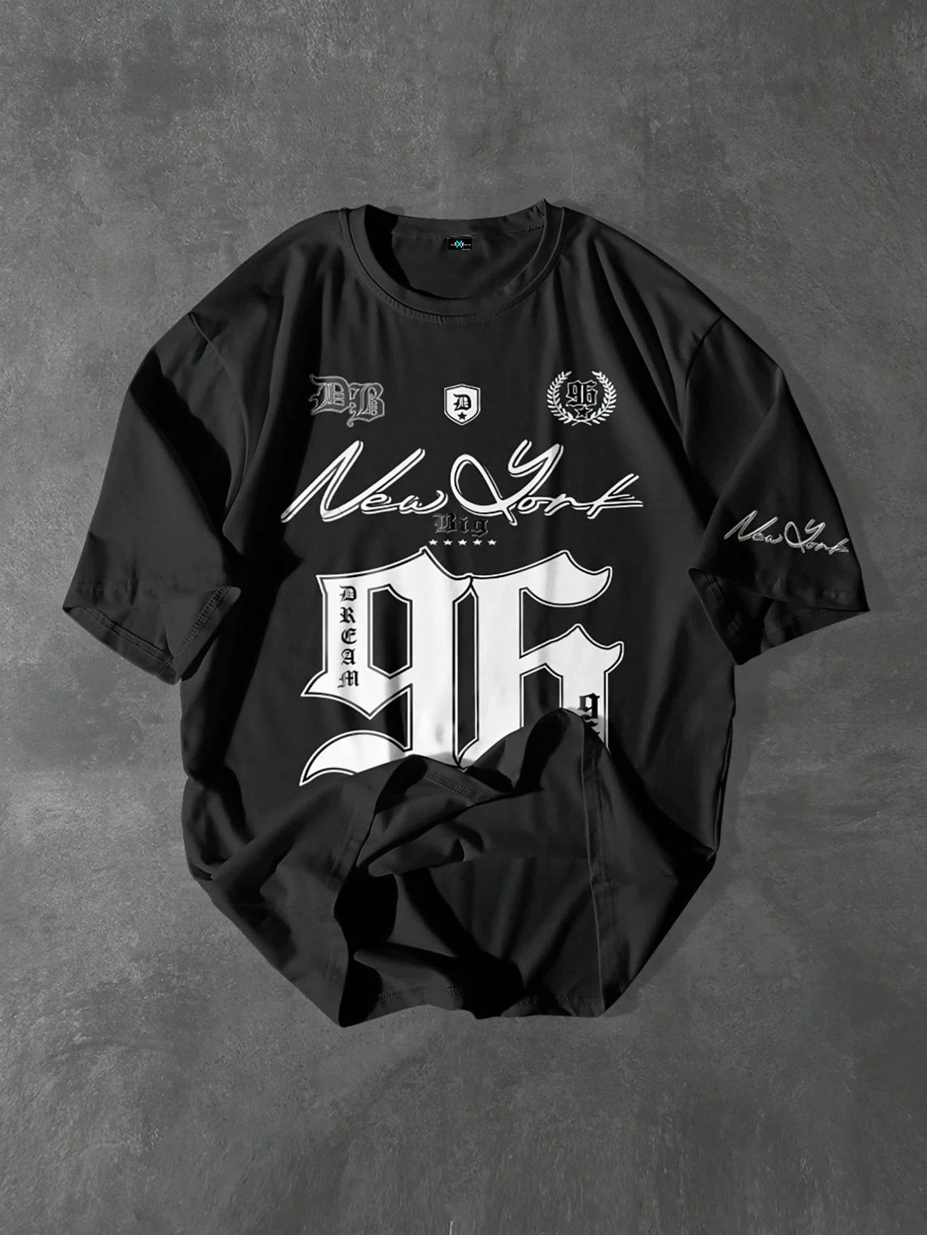 SXV 'new york 96’ Printed Cool Aesthetic Oversized Baggy T-shirt