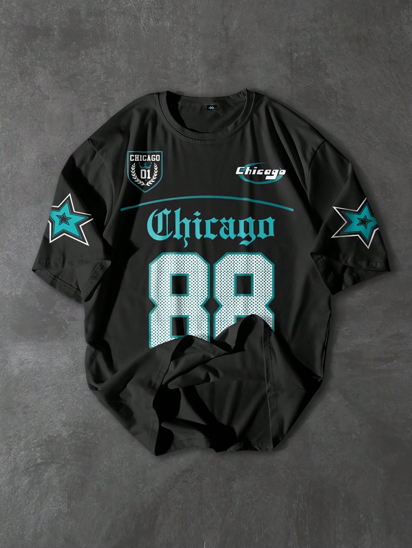 SXV 'chicago 88’ Printed Cool Aesthetic Oversized Baggy T-shirt