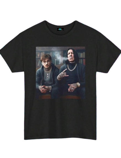 SXV Snape Tattoo Smoking T-Shirt Potter Tee Shirt Wizard Gift