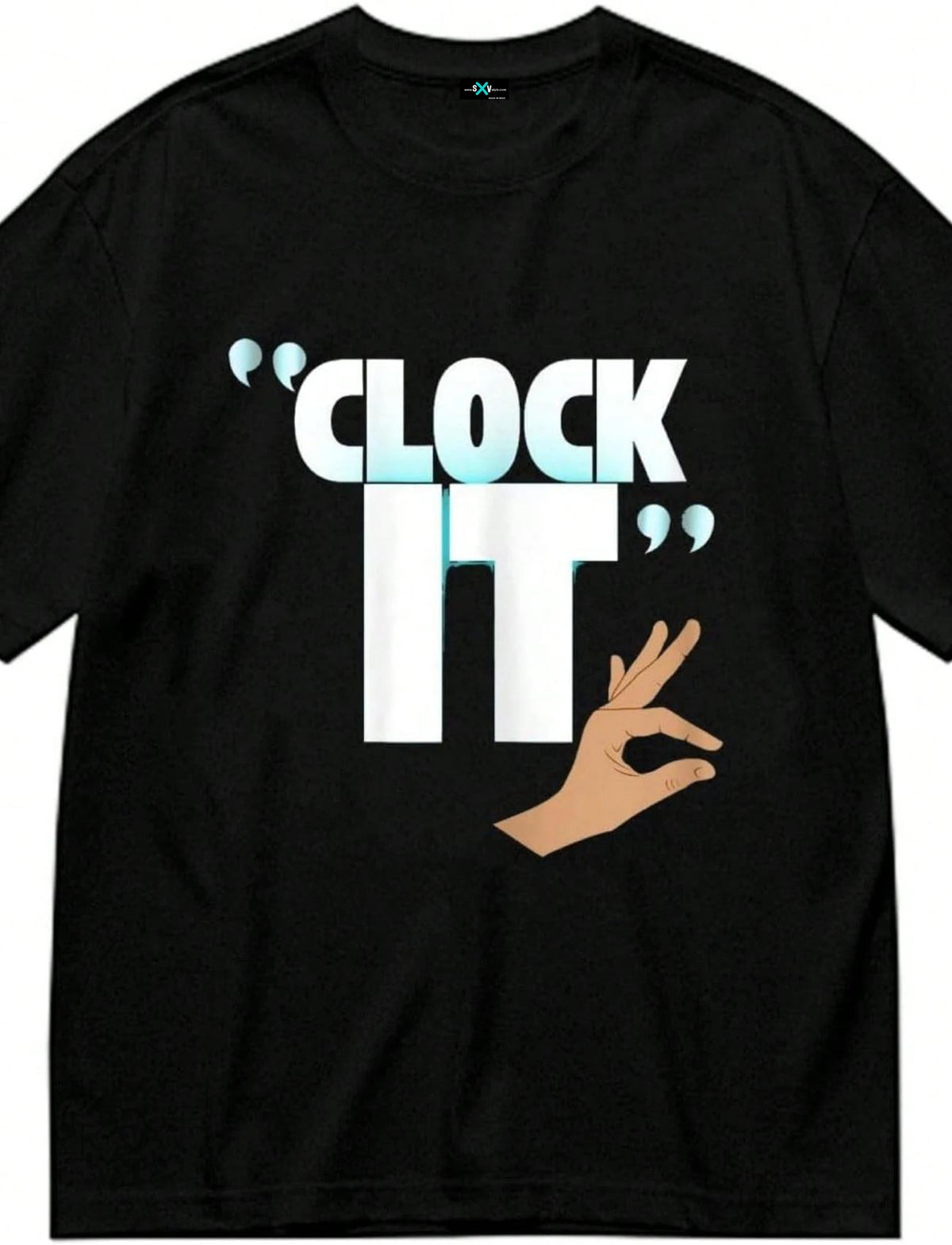 SXV Clock It Slang Viral Tee Shirts Womens Graphic Funny