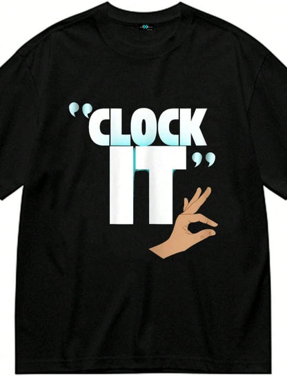 SXV Clock It Slang Viral Tee Shirts Womens Graphic Funny