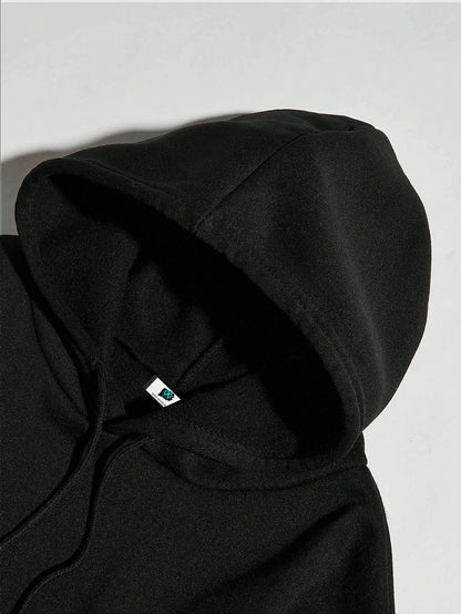 SXV Men's Hoodie With Car & Slogan Print And Thermal Lined