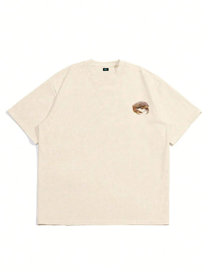 SXV Smoking kills Men's Fashionable Printed Loose Fit Short Sleeve T-Shirt  Exquisite Design  Must-Have For Summer
