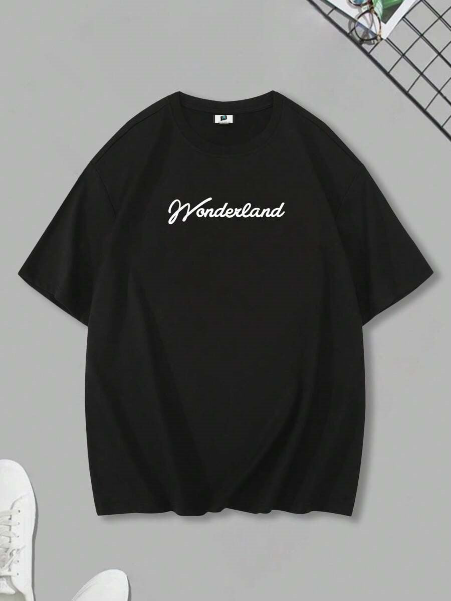 SXV  'WONDERLAND’ Printed Cool Aesthetic Oversized Baggy T-shirt