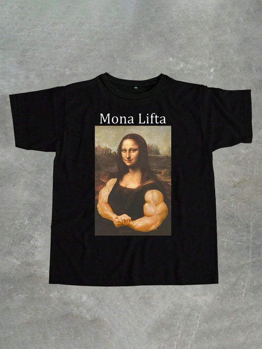 SXV 'MONA LIFTA’ Printed Cool Aesthetic Oversized Baggy T-shirt