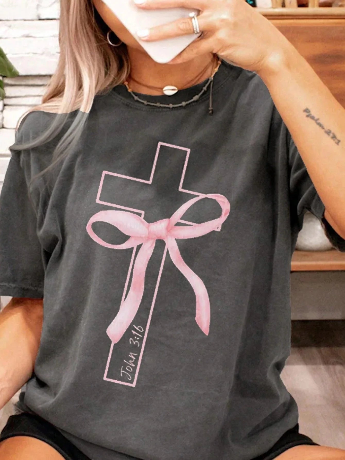 Pink Bow Cross