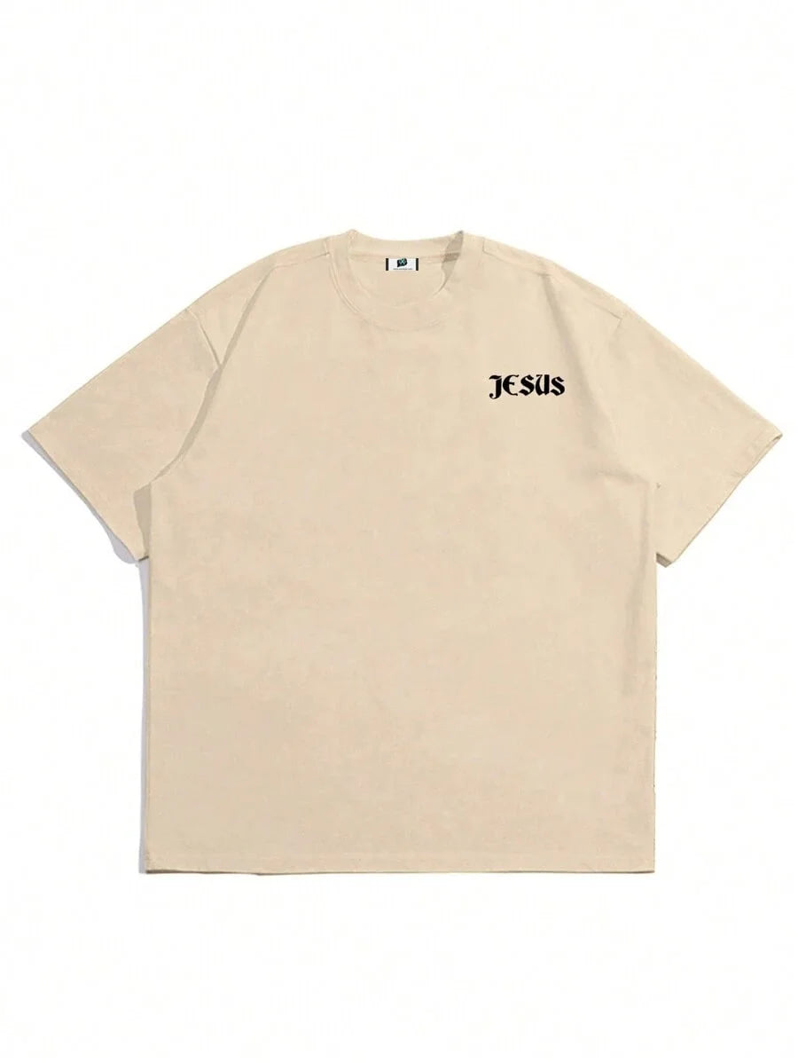 SXV  'Jesus jesus jesus’ Printed Cool Aesthetic Oversized Baggy T-shirt