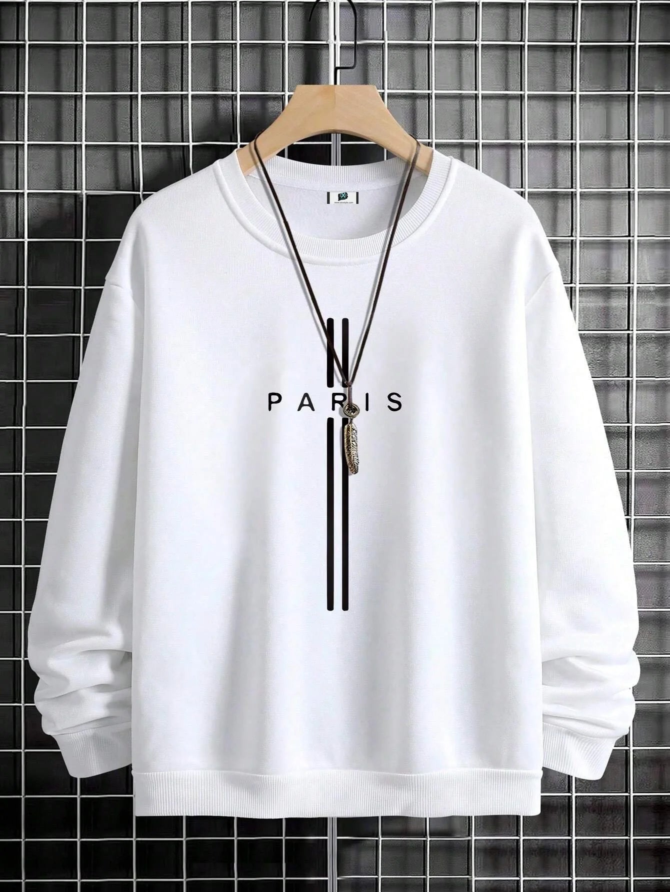 SXV  'paris’ Printed Cool Aesthetic Drop Shoulder Oversized Baggy Sweatshirt