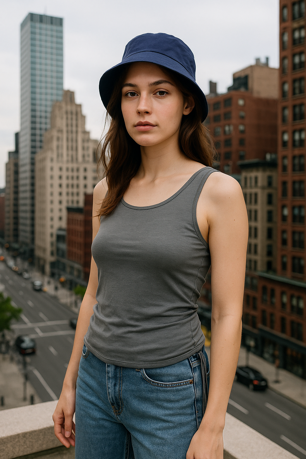 SXV Cotton Tank Top, Scoop Neck, Sleeveless Fitted Casual Summer Top