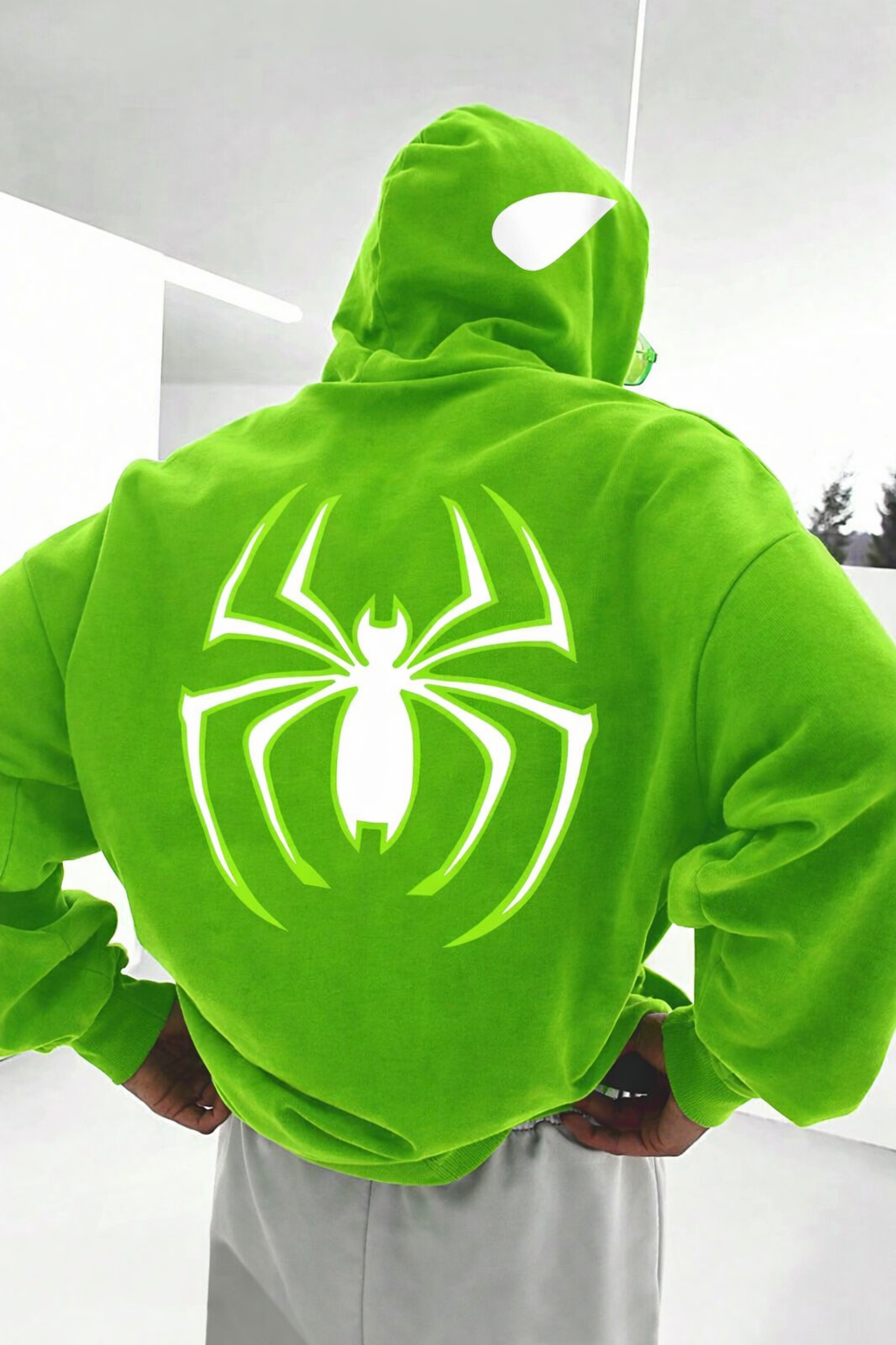 SXV  'spider-eye’ Printed Cool Aesthetic Sweatshirt Hoodie