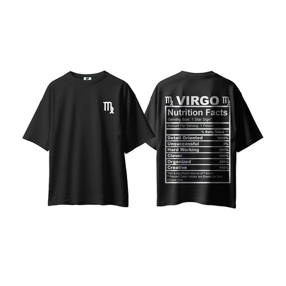 SXV  'VIRGO’ Printed Cool Aesthetic Oversized Baggy T-shirt