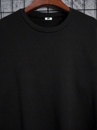 SXV Romance Spring And Autumn Loose Fit Letter Printed Pigeon Pattern Long Sleeve Casual Sweatshirt With Round Neck