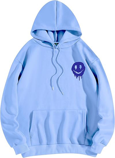 SXV Women's Oversized Sweatshirt Graphic Hoodies Casual Long Sleeve Loose Pullover Tops with Kangaroo Pocket