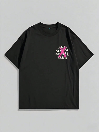 SXV 100% Cotton Double-Sided Digital Print With Pink X Logo Design
