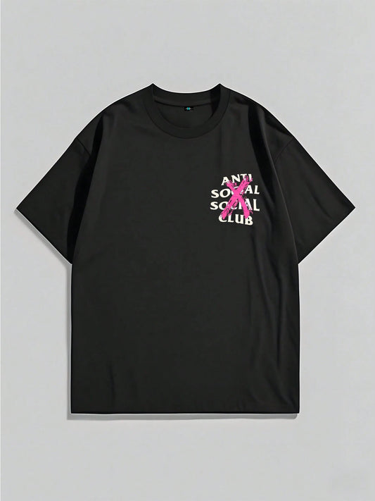 SXV 100% Cotton Double-Sided Digital Print With Pink X Logo Design