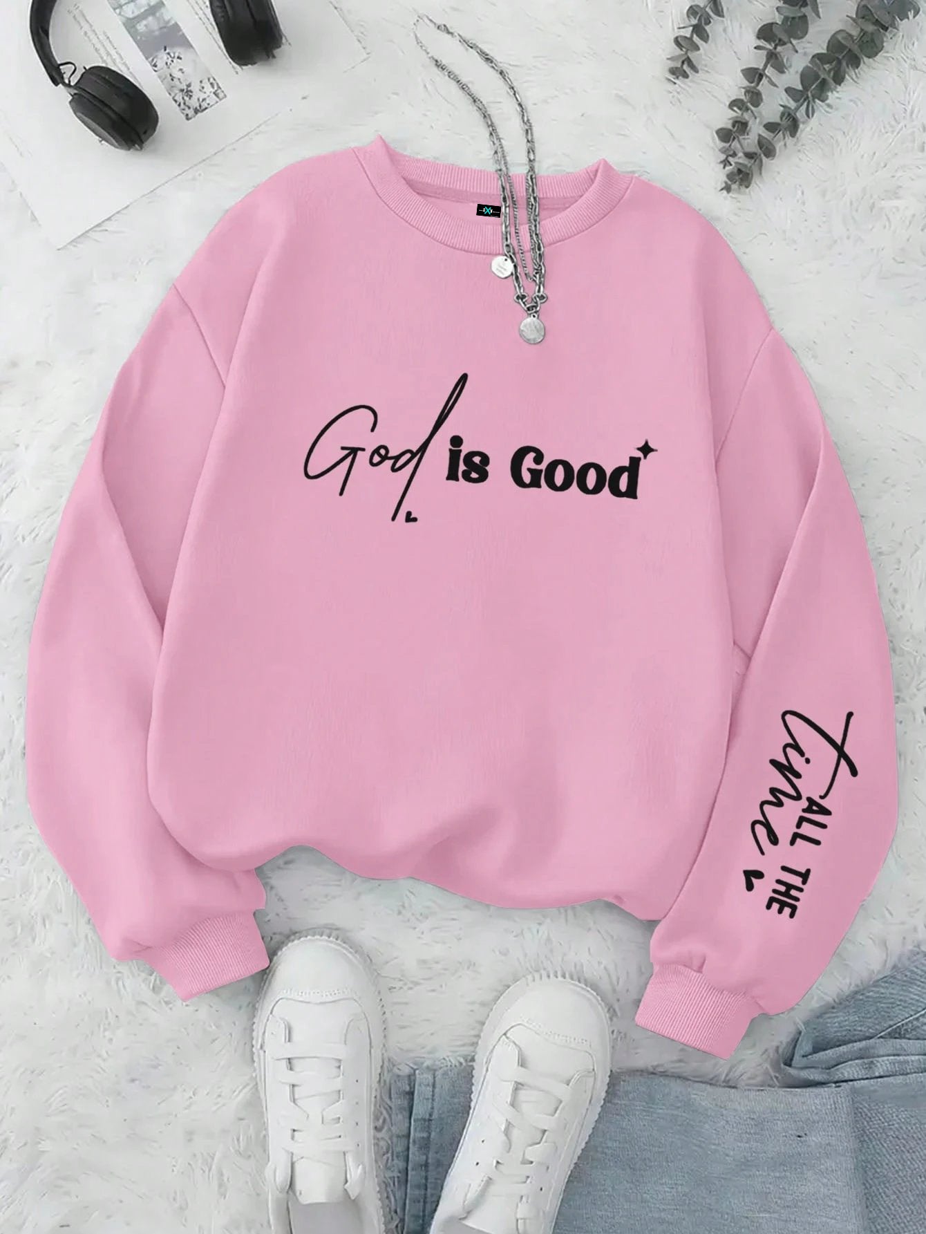 SXV Glissea God Is Good' Women's Casual Pullover Sweatshirt