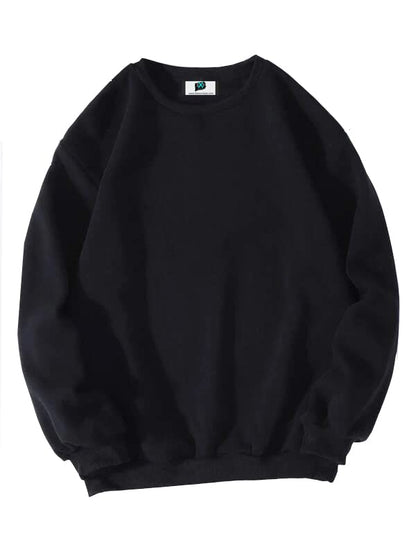 SXV STYLE Solid Plain Unisex Cotton Oversized Baggy Sweatshirt