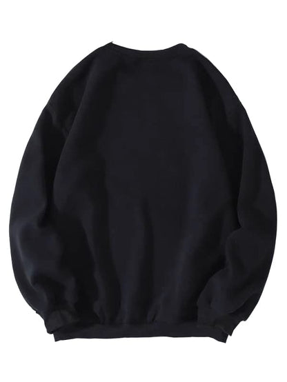 SXV 'Frog & Mushroom’ Printed Cool Aesthetic Drop Shoulder Oversized Baggy Sweatshirt