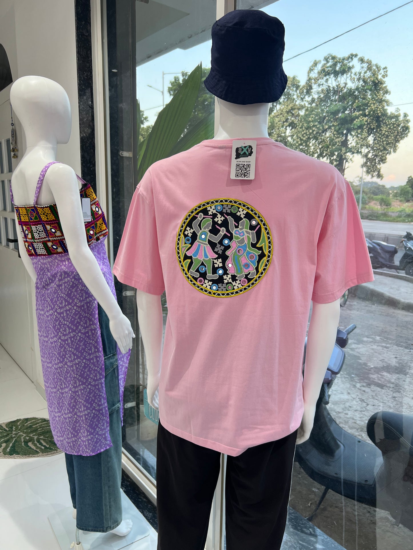 SXV Genz Navratri Printed Cool Aesthetic Oversized Baggy T-shirt