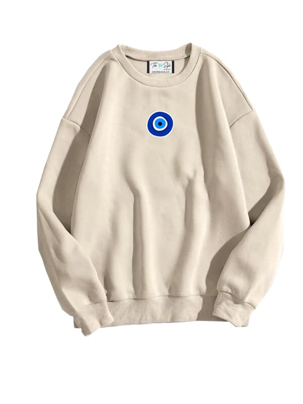 SXV 'Frog & Mushroom’ Printed Cool Aesthetic Drop Shoulder Oversized Baggy Sweatshirt