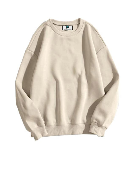 SXV STYLE Solid Plain Unisex Cotton Oversized Baggy Sweatshirt