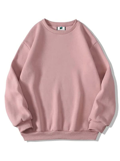 SXV STYLE Solid Plain Unisex Cotton Oversized Baggy Sweatshirt