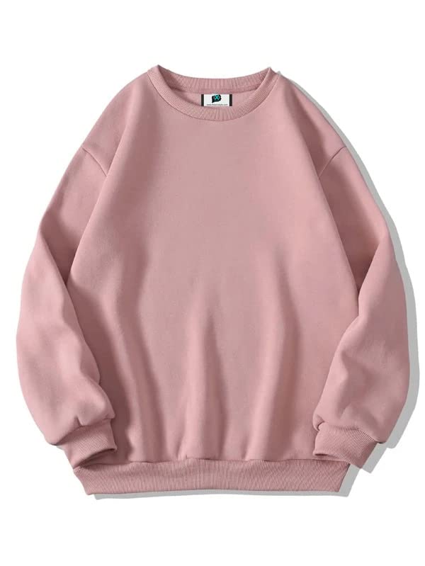 SXV STYLE Solid Plain Unisex Cotton Oversized Baggy Sweatshirt