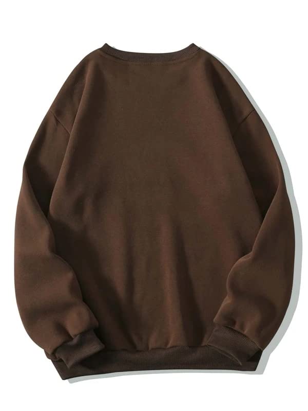 SXV STYLE Solid Plain Unisex Cotton Oversized Baggy Sweatshirt