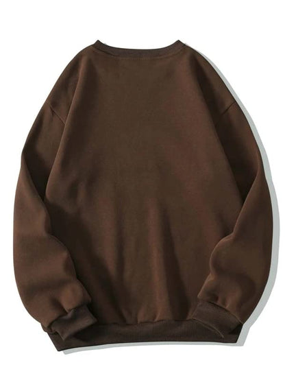 SXV STYLE Solid Plain Unisex Cotton Oversized Baggy Sweatshirt