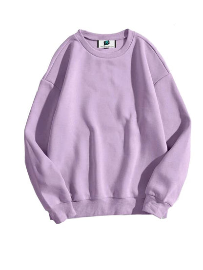 SXV STYLE Solid Plain Unisex Cotton Oversized Baggy Sweatshirt
