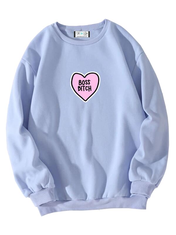 SXV 'Frog & Mushroom’ Printed Cool Aesthetic Drop Shoulder Oversized Baggy Sweatshirt