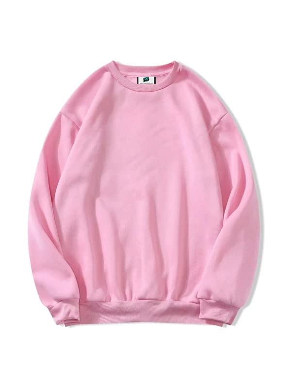 SXV STYLE Solid Plain Unisex Cotton Oversized Baggy Sweatshirt
