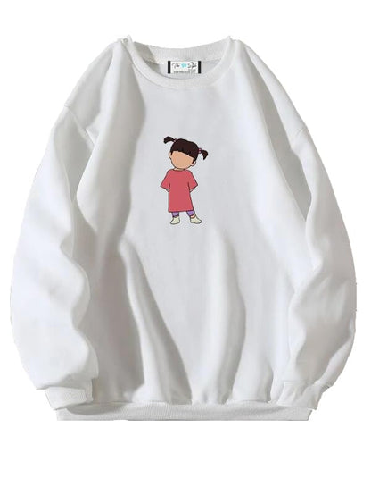 SXV 'Frog & Mushroom’ Printed Cool Aesthetic Drop Shoulder Oversized Baggy Sweatshirt