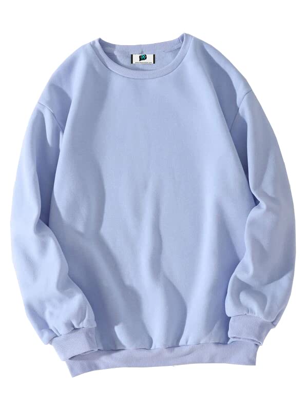 SXV STYLE Solid Plain Unisex Cotton Oversized Baggy Sweatshirt