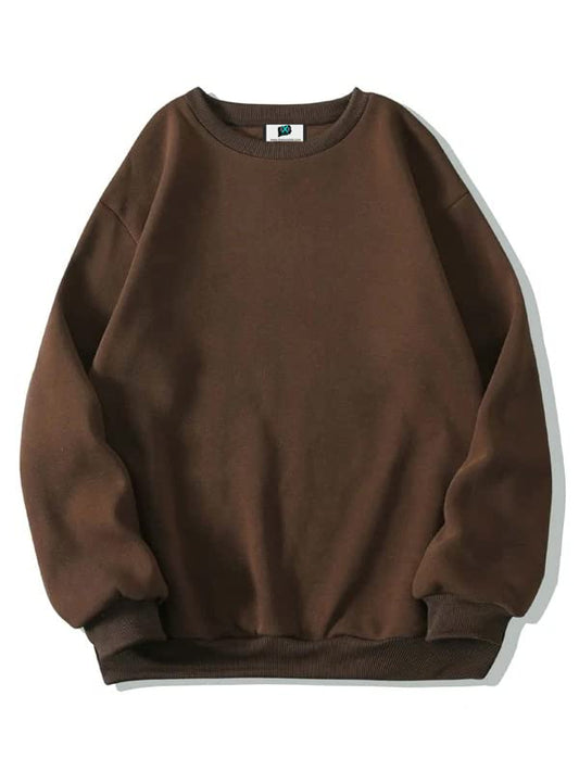 SXV STYLE Solid Plain Unisex Cotton Oversized Baggy Sweatshirt