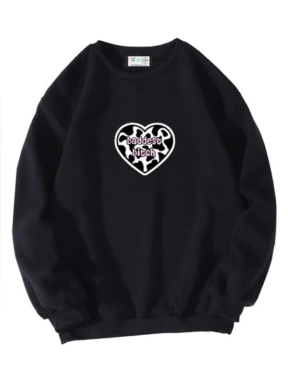 SXV 'Frog & Mushroom’ Printed Cool Aesthetic Drop Shoulder Oversized Baggy Sweatshirt