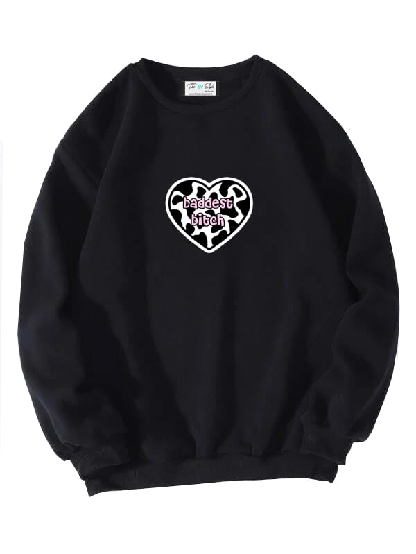 SXV 'Frog & Mushroom’ Printed Cool Aesthetic Drop Shoulder Oversized Baggy Sweatshirt