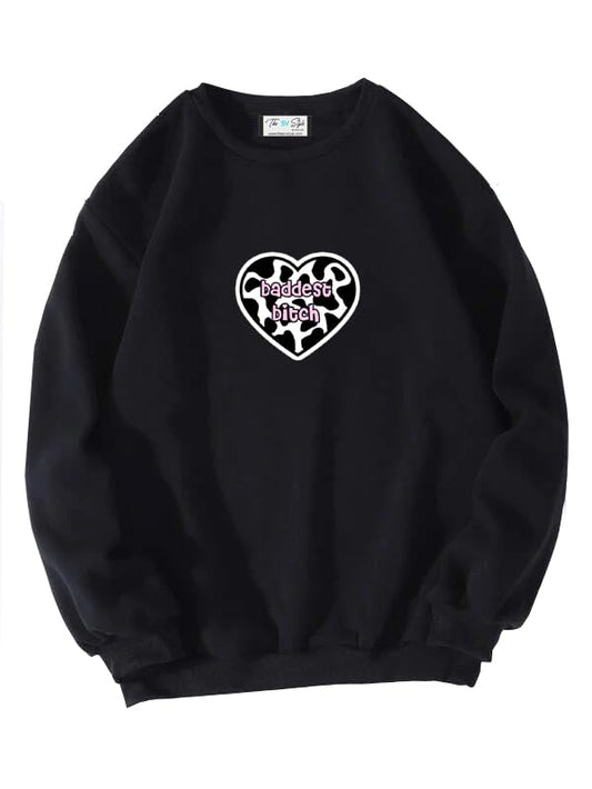 SXV 'Frog & Mushroom’ Printed Cool Aesthetic Drop Shoulder Oversized Baggy Sweatshirt