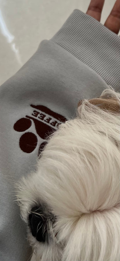 SXV customised ur pet name paw embroidered Hoodie 450 Gsm