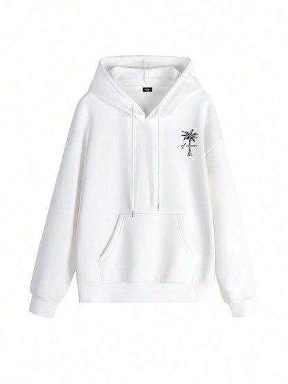 SXV Women's Winter Graphic Long Sleeved Drawstring Hoodie With Pocket