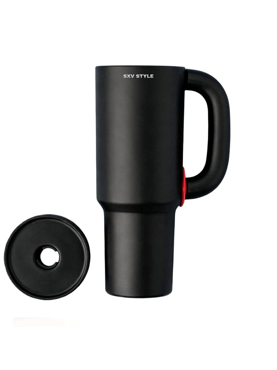 SXV STYLE Insulated Tumbler with Straw and Handle, 1200 ml, Stainless Steel Tumbler for Hot & Cold, Leak-Proof Coffee Mug for Travel, Office, Gym & Sipper Water Bottle for Adults (Pink)