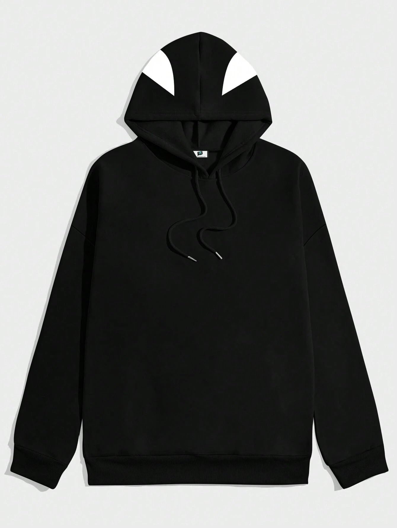 SXV STYLE Spider Cap Printed Black Hoodie