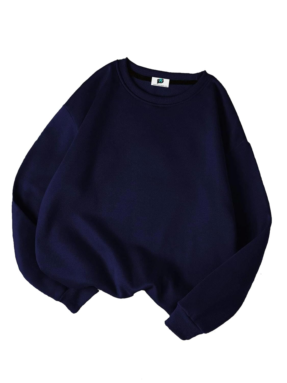 SXV STYLE Solid Plain Unisex Cotton Oversized Baggy Sweatshirt