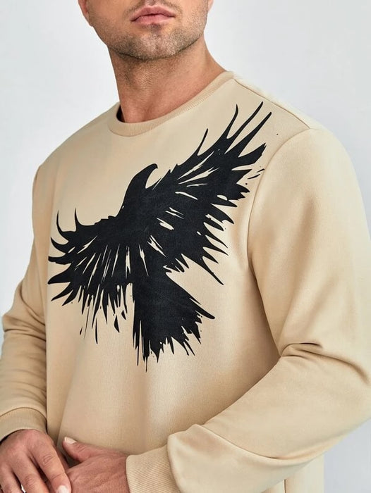 SXV  'Giant Eagle’ Printed Cool Aesthetic Drop Shoulder Oversized Sweatshirt